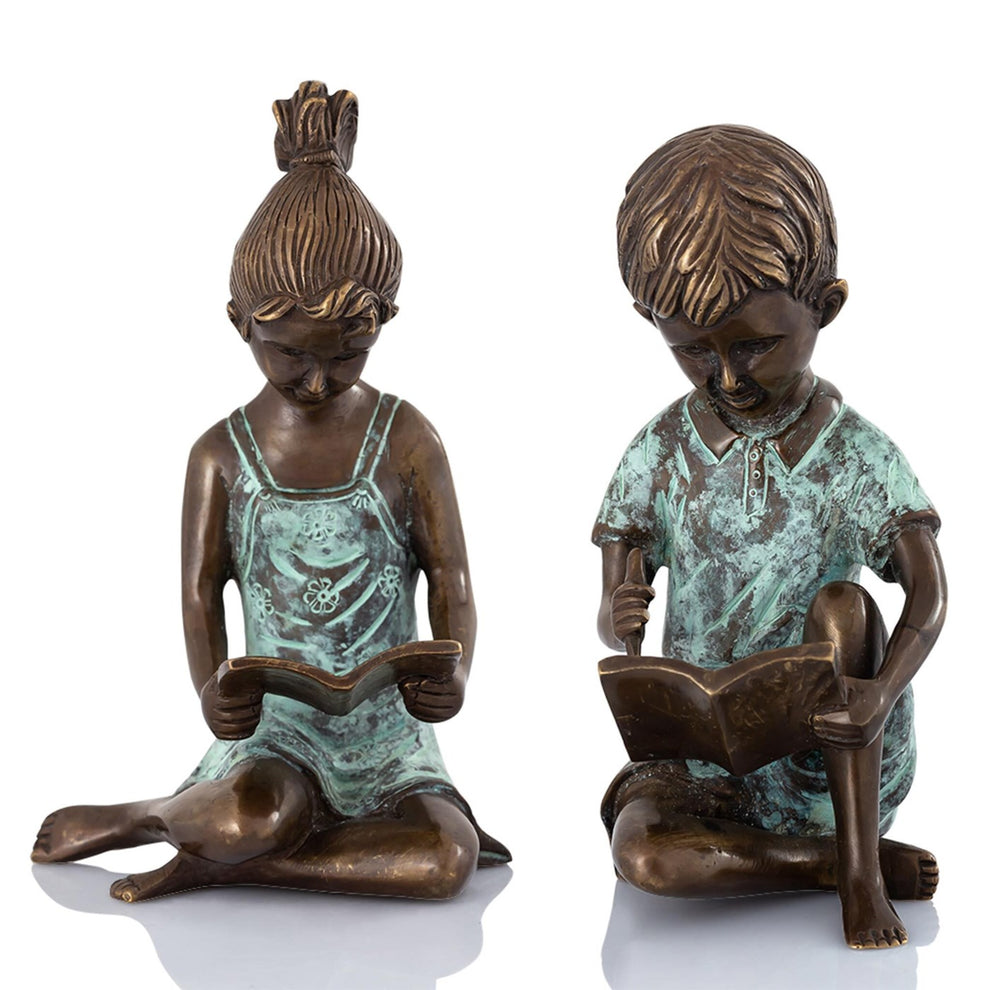 Boy & Girl Bookends PR (7"H x By SPI Home | Bookends | Modishstore-2