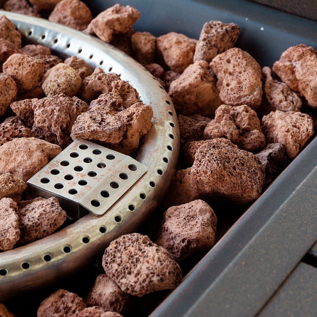 30" Brown Square Slat Top Fire Pit Table with Lid By Homeroots | FIRE PITS | Modishstore - 5