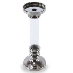 Short Glass Column Pillar Candle Holders By SPI Home