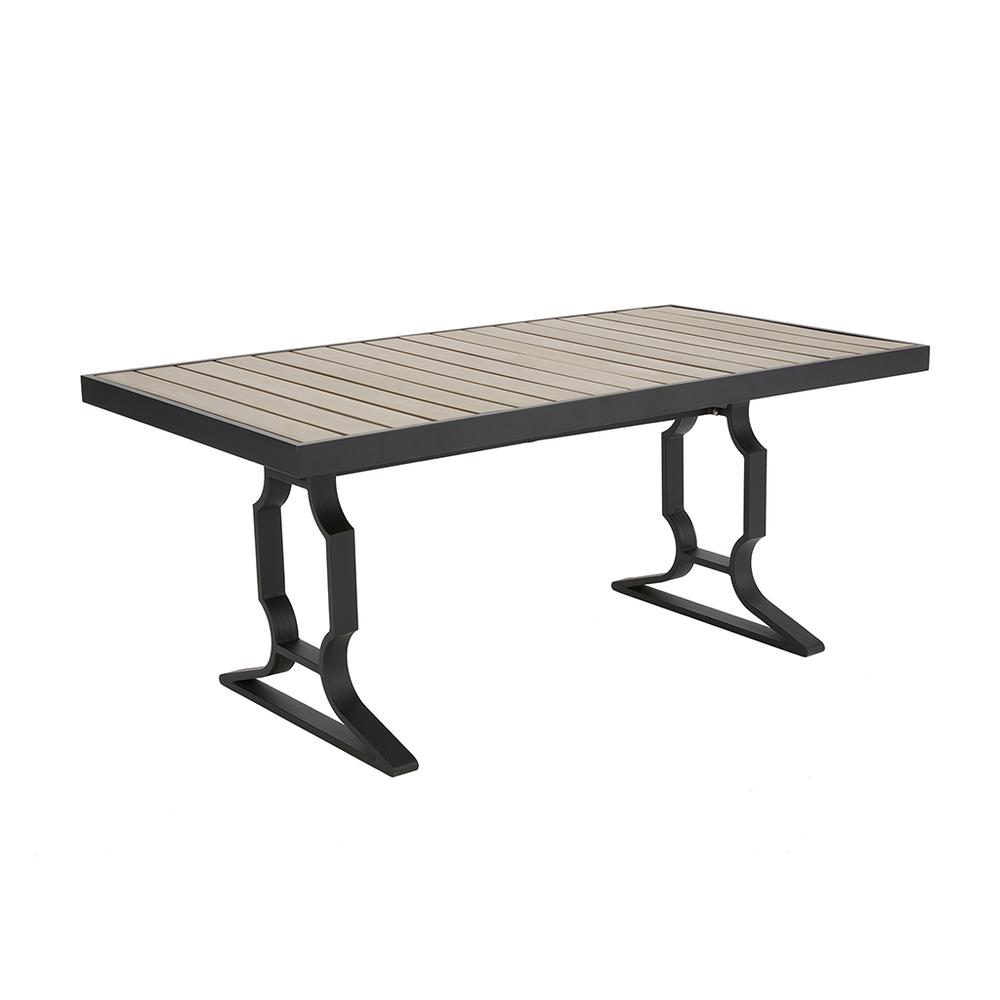 Outdoor Rectangular Table Dark Gray 064 By Madison Park | Outdoor Tables |  Modishstore  - 2