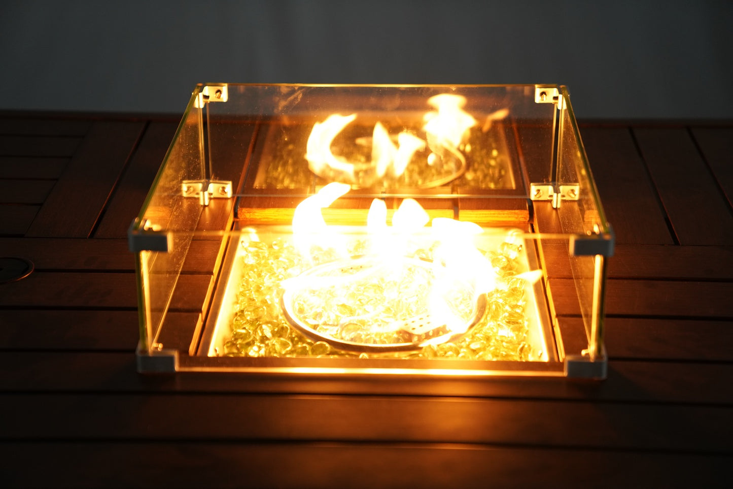 Gray Wicker Outdoor Gas Fire Pit Table with Ice Bucket By Homeroots | Outdoor Tables | Modishstore - 7