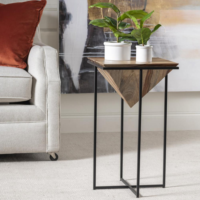 Crestview Collection Parisian Wood and Metal Accent Table | Modishstore