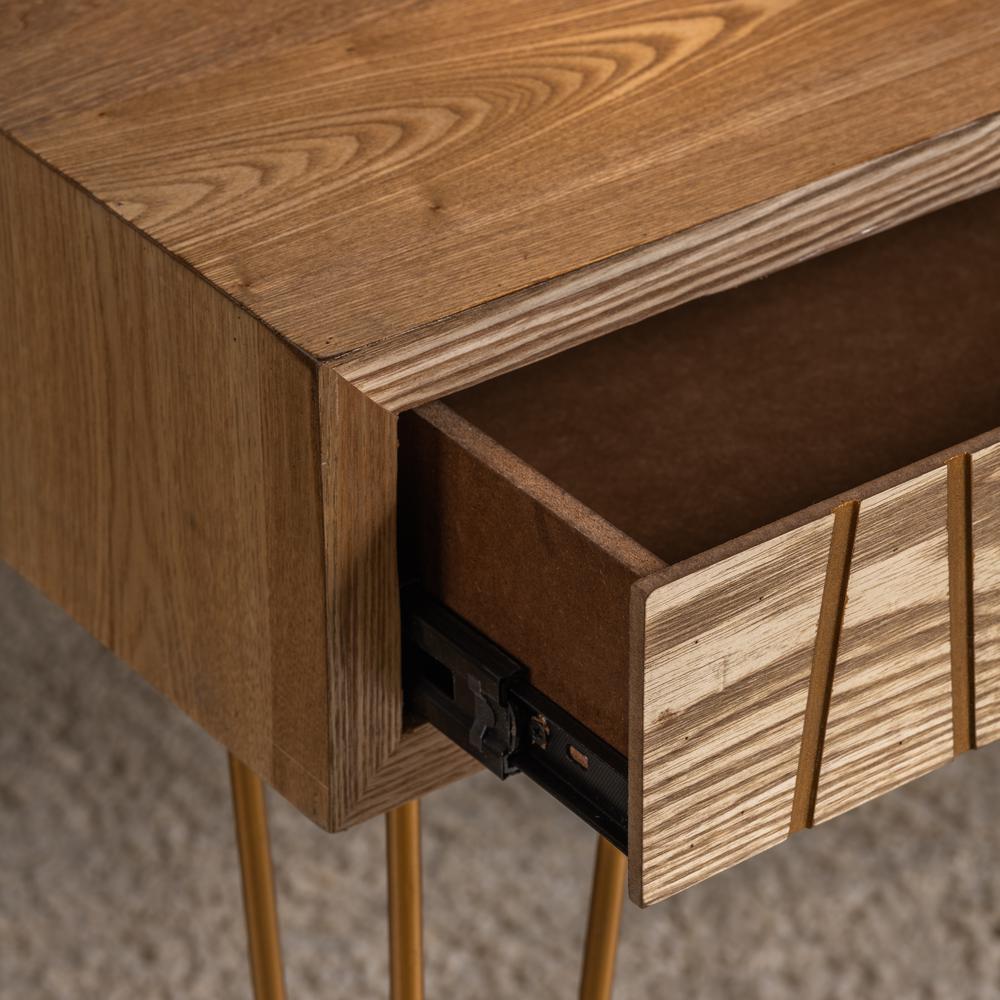 Crestview Collection Linna Wood and Metal Desk | Modishstore - 3