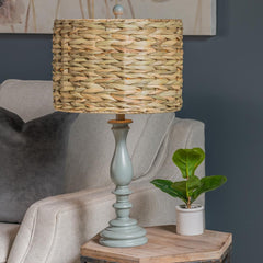 Crestview Collection Retta Gray Seagrass Table Lamp
