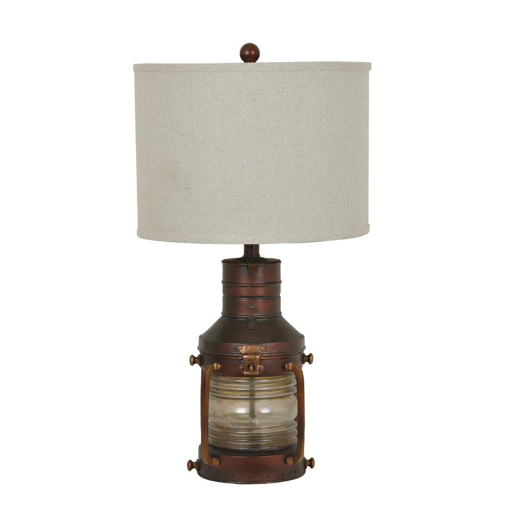 Crestview Collection Copper Lantern Table Lamp | Modishstore