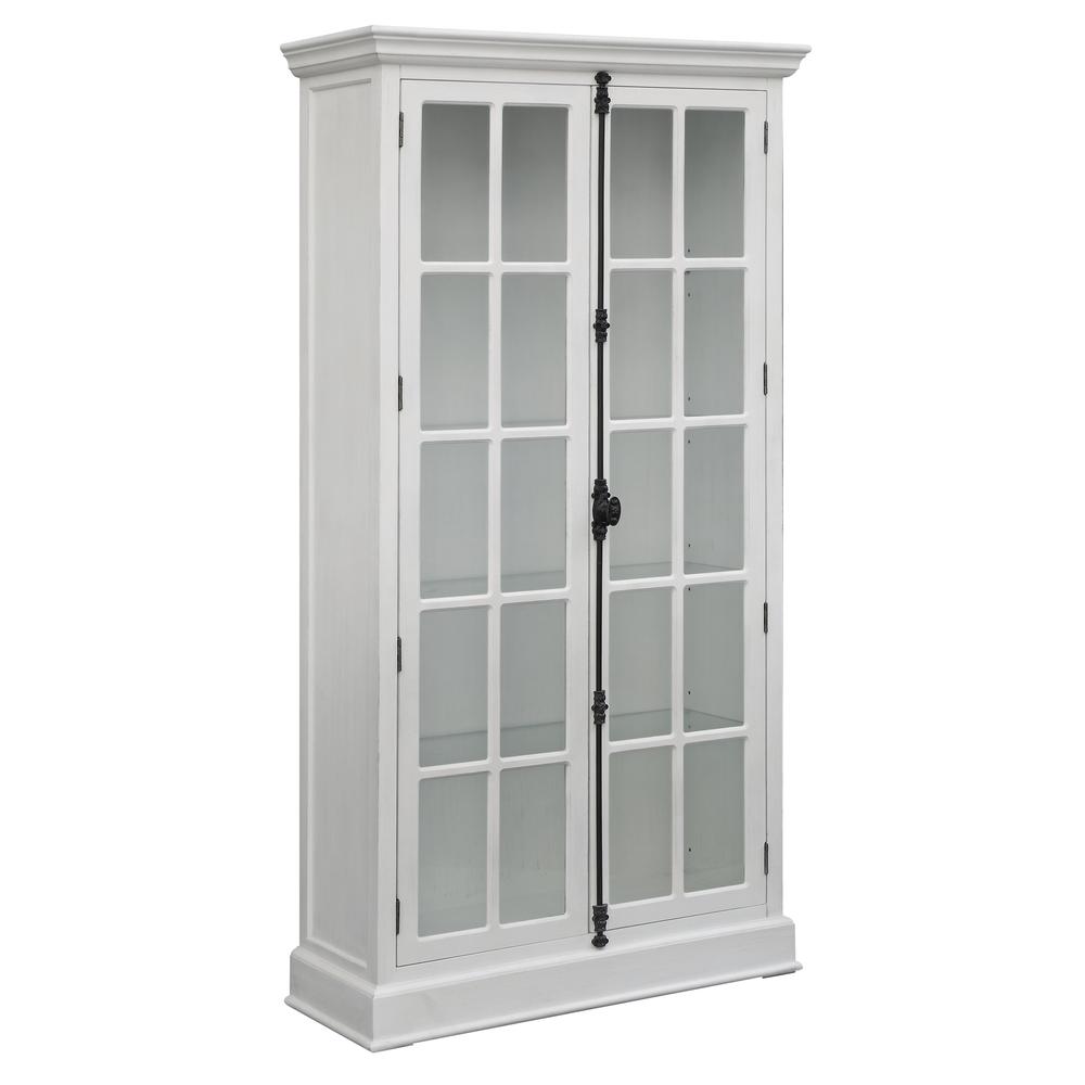 Crestview Collection Coventry White 2 Door Curio Cabinet | Modishstore