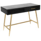 Crestview Collection Silas Black and Gold Desk | Modishstore - 2