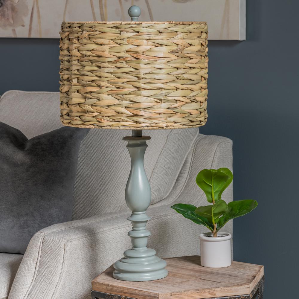 Crestview Collection Retta Gray Seagrass Table Lamp | Modishstore - 2