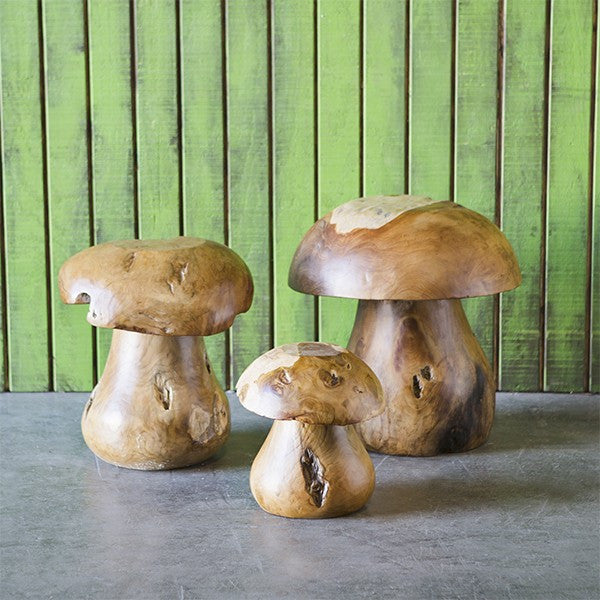 Garden Age Supply Teak Mushroom Stools | Outdoor Stools & Benches | Modishstore-2
