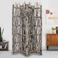Earthy Birch And Twig Four Panel Room Divider Screen By Homeroots | Room Dividers | Modishstore - 2