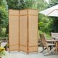 Natural Brown Bamboo Three Panel Room Divider Screen By Homeroots | Room Dividers | Modishstore - 3