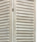 Stylish Three Panel Washed White Shutter Divider Screen By Homeroots | Room Dividers | Modishstore - 5