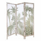 Earthy Opaque Palms Three Panel Room Divider Screen By Homeroots | Room Dividers | Modishstore