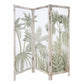 Earthy Opaque Palms Three Panel Room Divider Screen By Homeroots | Room Dividers | Modishstore - 2