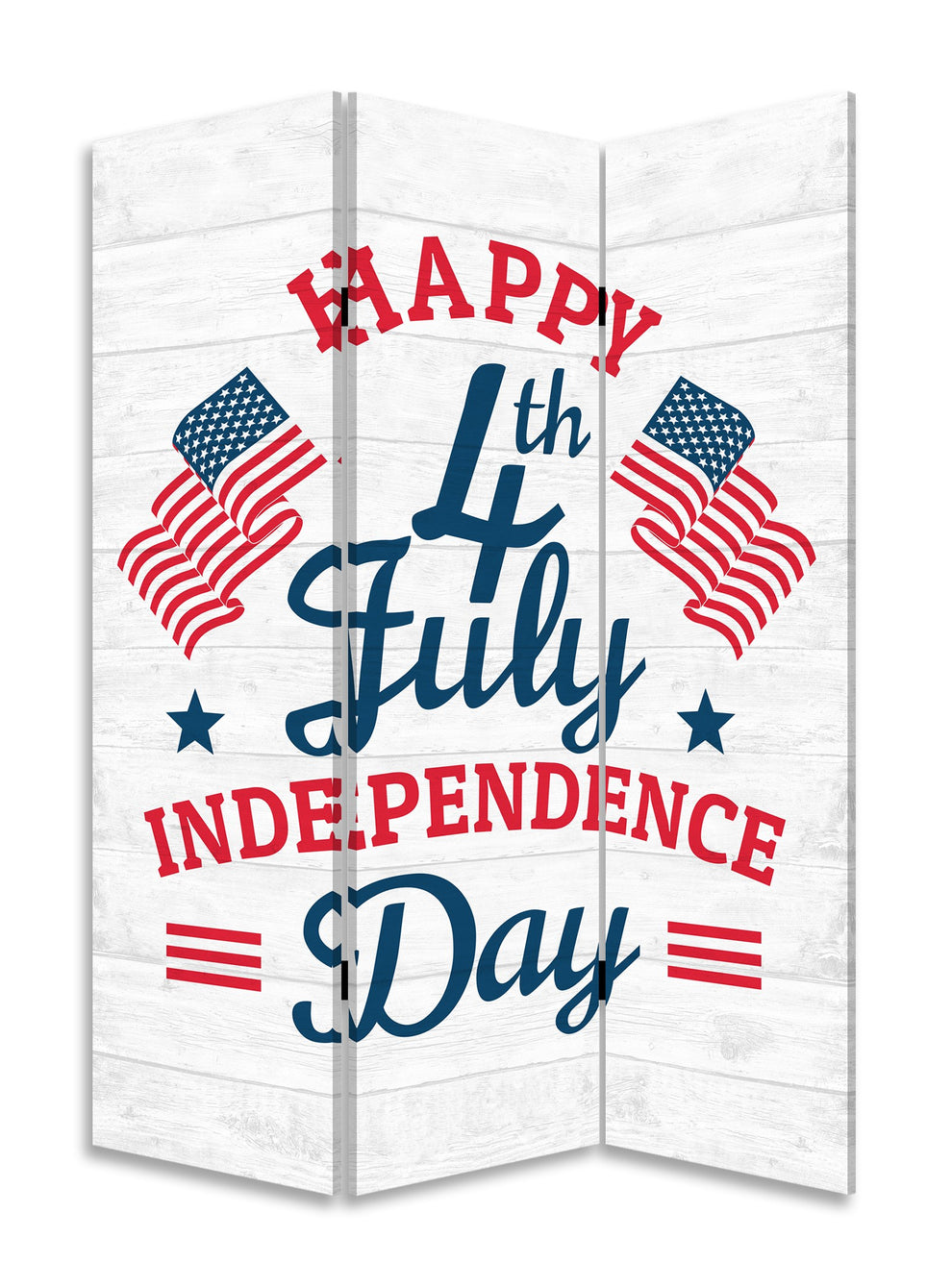 Happy 4Th Of July Three Panel Room Divider Screen By Homeroots | Room Dividers | Modishstore - 3