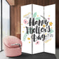 Sweet Floral Mother'S Day Three Panel Room Divider Screen By Homeroots | Room Dividers | Modishstore - 4