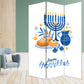 Celebratory Hanukkah Three Panel Room Divider Screen By Homeroots | Room Dividers | Modishstore - 4
