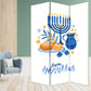 Celebratory Hanukkah Three Panel Room Divider Screen By Homeroots | Room Dividers | Modishstore