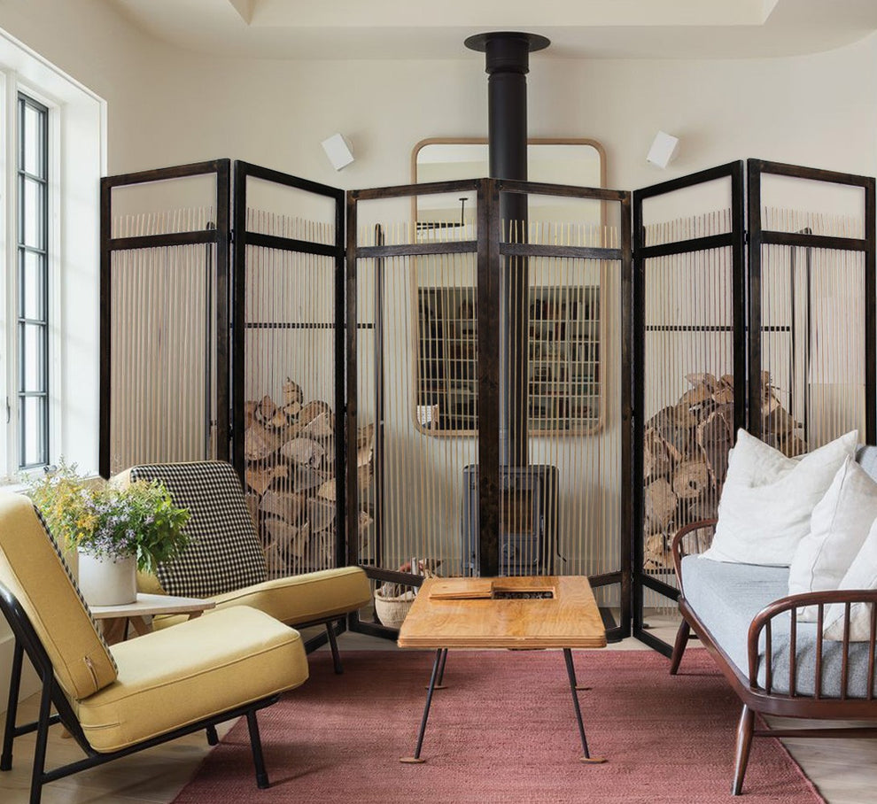 Light And Dark Rattan Three Panel Room Divider Screen By Homeroots | Room Dividers | Modishstore - 4