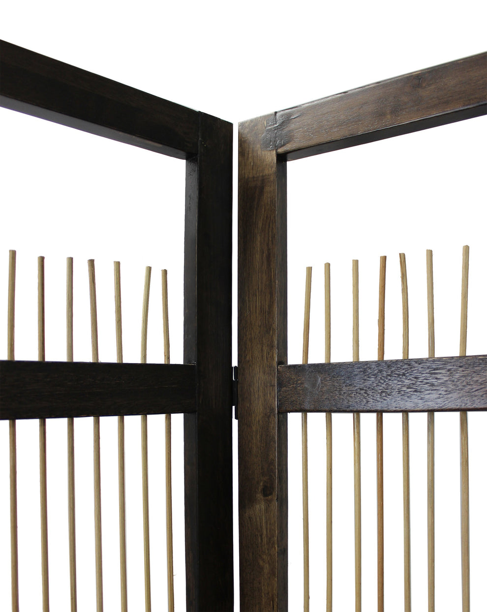 Light And Dark Rattan Three Panel Room Divider Screen By Homeroots | Room Dividers | Modishstore - 5