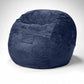 Classic Cozy Royal Blue Bean Bag Chair By Homeroots | Poufs | Modishstore - 3