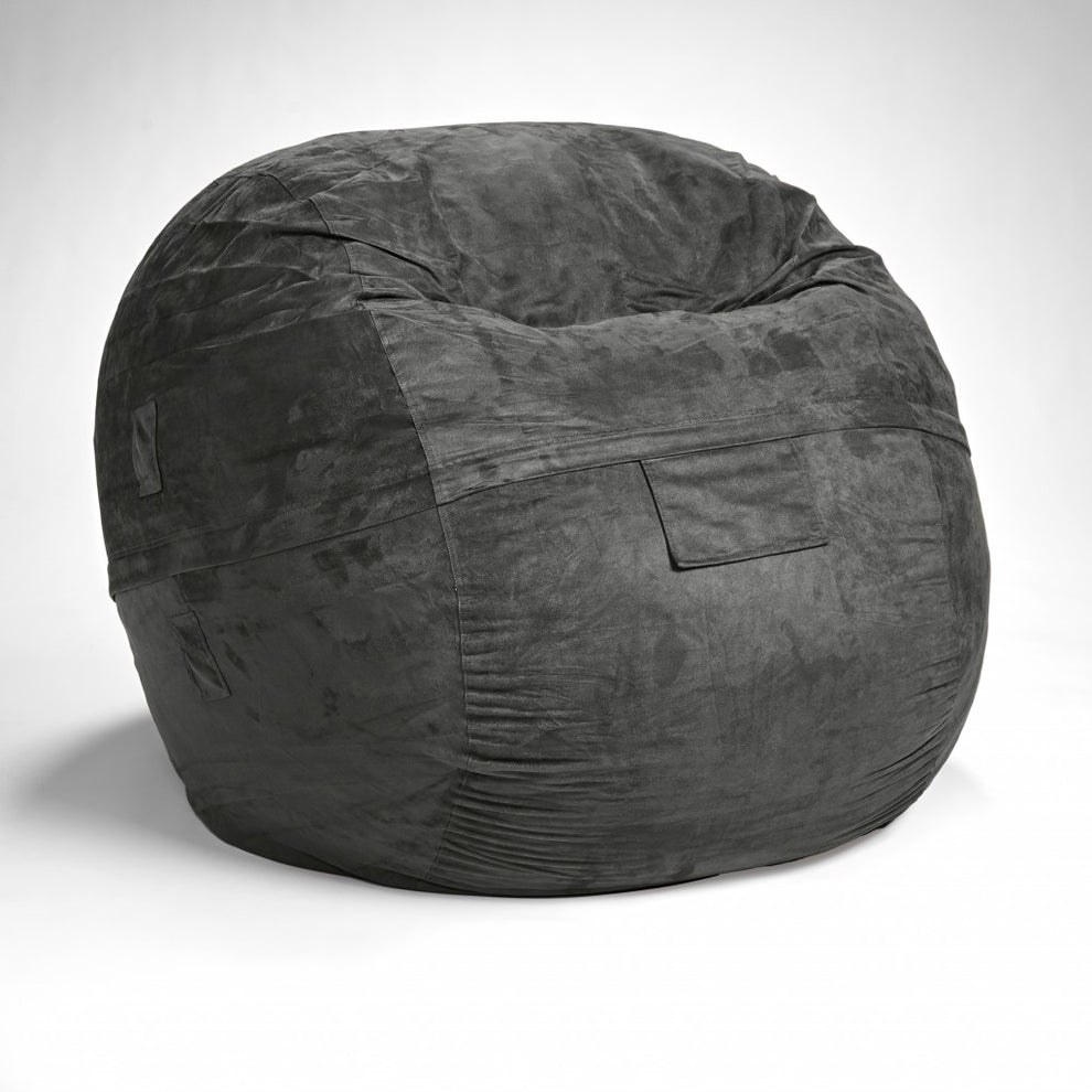 Classic Cozy Royal Blue Bean Bag Chair By Homeroots | Poufs | Modishstore - 6
