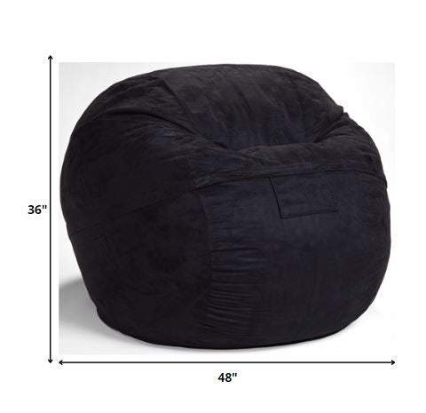 Classic Cozy Royal Blue Bean Bag Chair By Homeroots | Poufs | Modishstore - 12