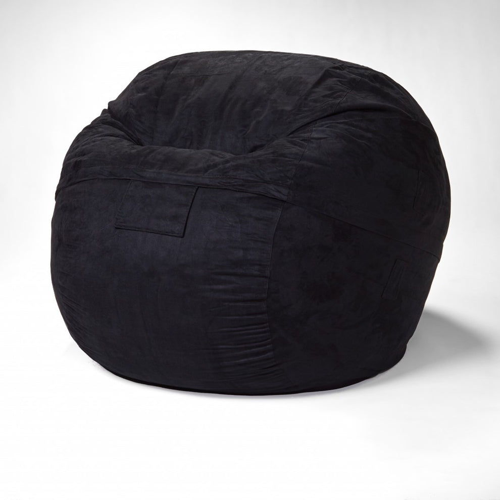 Classic Cozy Royal Blue Bean Bag Chair By Homeroots | Poufs | Modishstore - 13