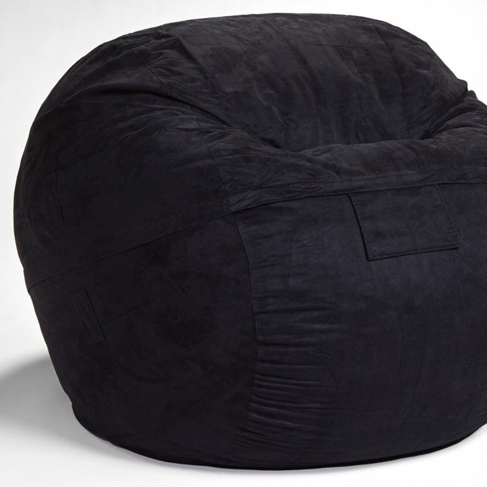 Classic Cozy Royal Blue Bean Bag Chair By Homeroots | Poufs | Modishstore - 15