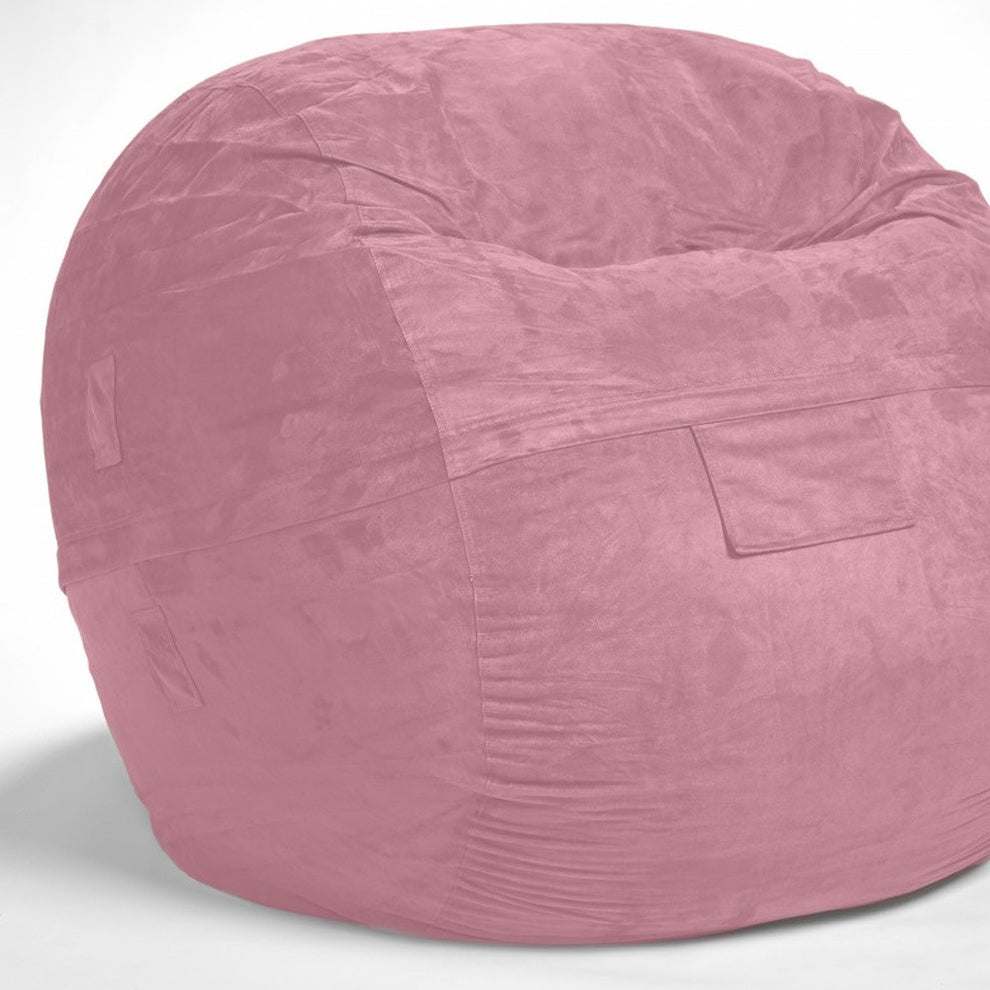 Classic Cozy Royal Blue Bean Bag Chair By Homeroots | Poufs | Modishstore - 21