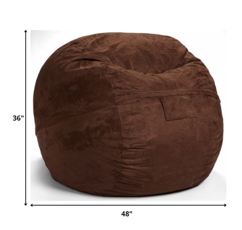 Classic Cozy Royal Blue Bean Bag Chair By Homeroots | Poufs | Modishstore - 24