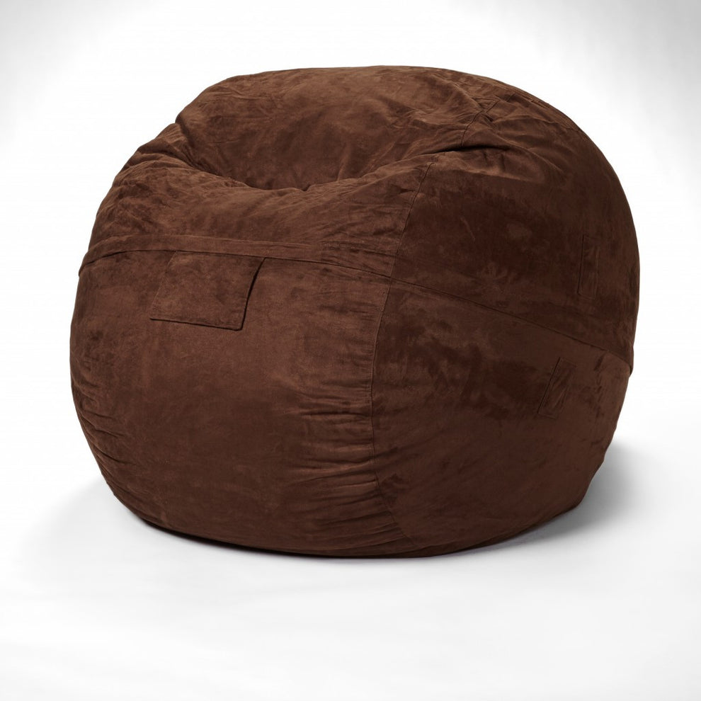 Classic Cozy Royal Blue Bean Bag Chair By Homeroots | Poufs | Modishstore - 25