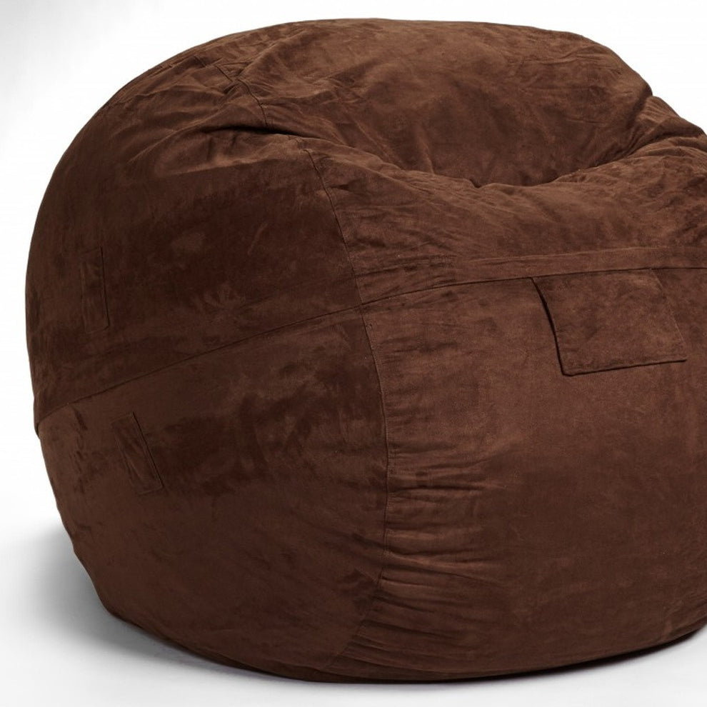 Classic Cozy Royal Blue Bean Bag Chair By Homeroots | Poufs | Modishstore - 27