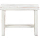 24" Rustic White Distressed Bench By Homeroots | Benches | Modishstore