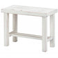 24" Rustic White Distressed Bench By Homeroots | Benches | Modishstore - 2