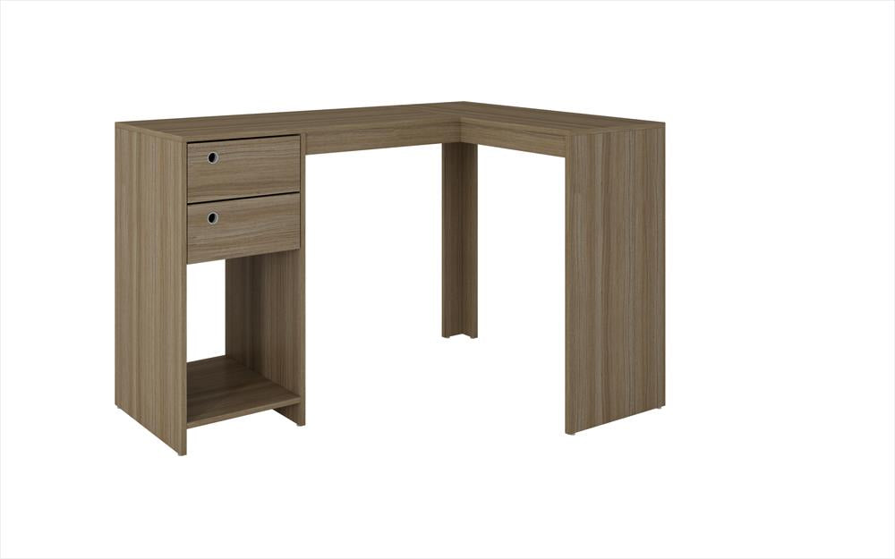 Accentuations by Manhattan Comfort Modest Palermo Classic "L" Shaped Desk with 2 Drawers and 1 Cubby | Desks | Modishstore-6