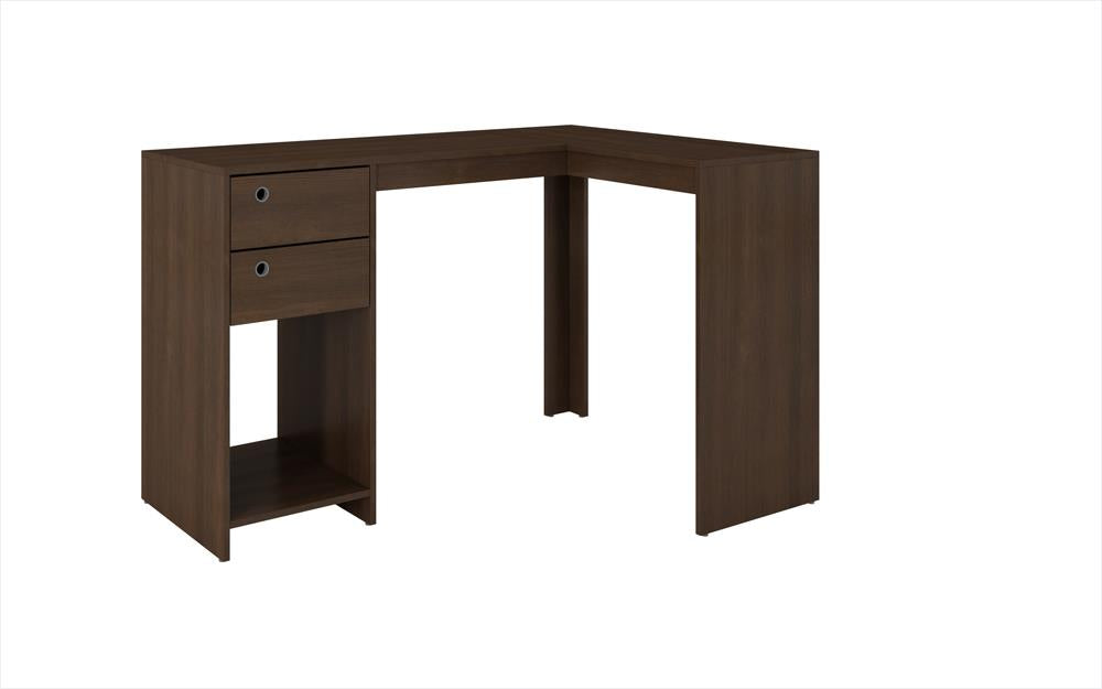 Accentuations by Manhattan Comfort Modest Palermo Classic "L" Shaped Desk with 2 Drawers and 1 Cubby | Desks | Modishstore-5