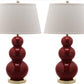 Safavieh Pamela Triple Gourd Ceramic Lamp | Table Lamps |  Modishstore  - 3