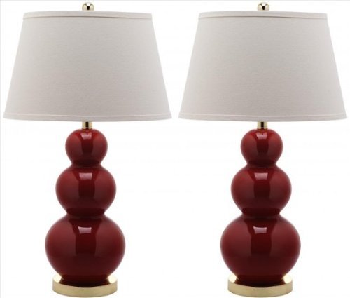 Safavieh Pamela Triple Gourd Ceramic Lamp | Table Lamps |  Modishstore  - 3