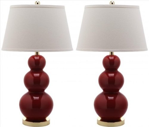 Safavieh Pamela Triple Gourd Ceramic Lamp | Table Lamps | Modishstore - 3