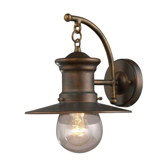 Maritime 1-Light Outdoor Wall Lamp in Hazelnut Bronze | Sconces | Modishstore