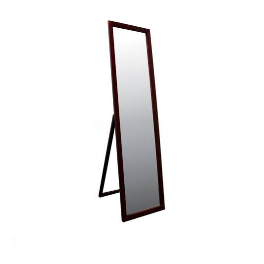Walnut Finish Full Length Standing Mirror By Homeroots | Mirrors | Modishstore