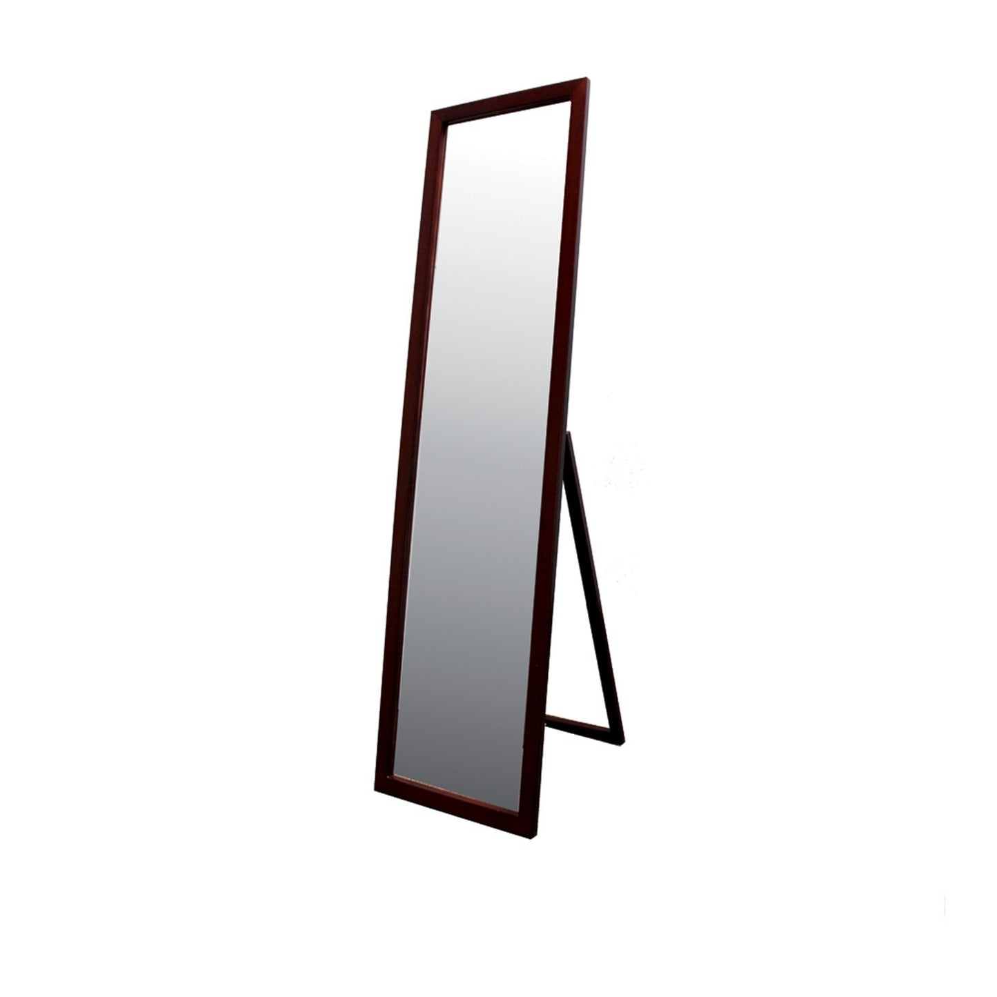 Walnut Finish Full Length Standing Mirror By Homeroots | Mirrors | Modishstore - 2