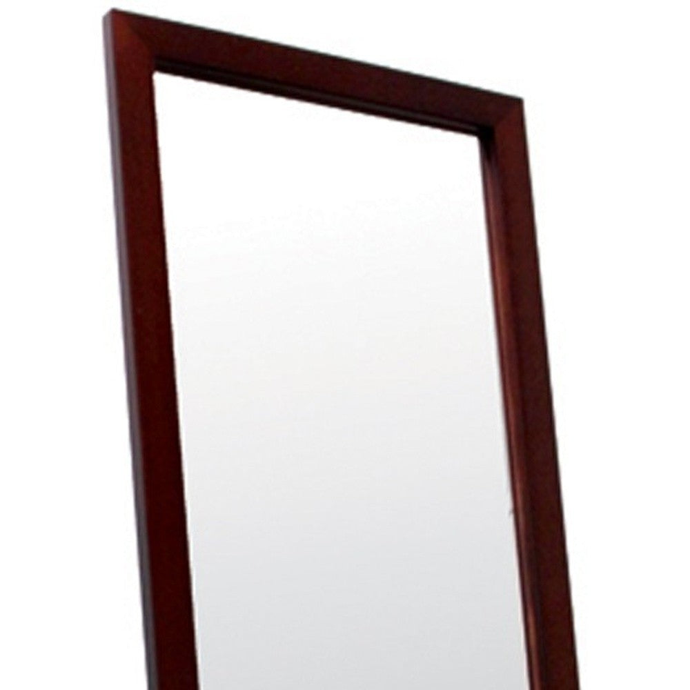Walnut Finish Full Length Standing Mirror By Homeroots | Mirrors | Modishstore - 3