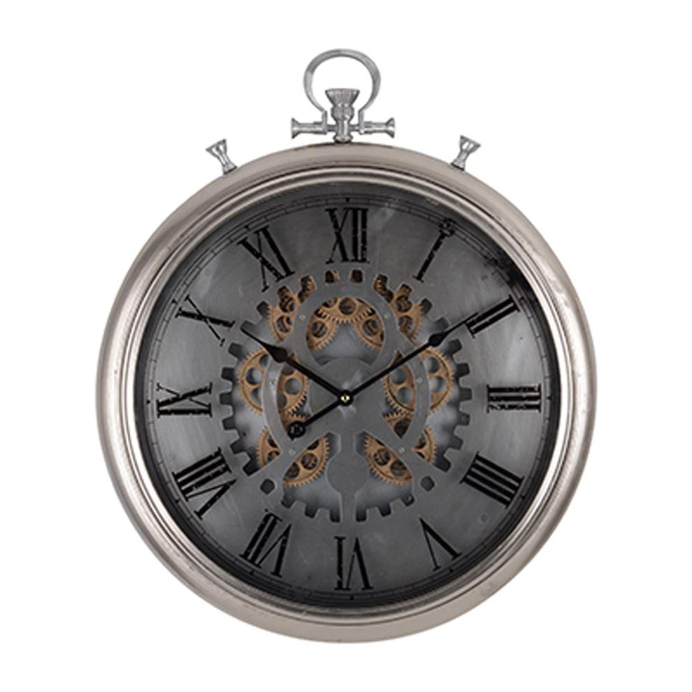 A&B Home Hereford Clock - Silver | Clocks | Modishstore - 2