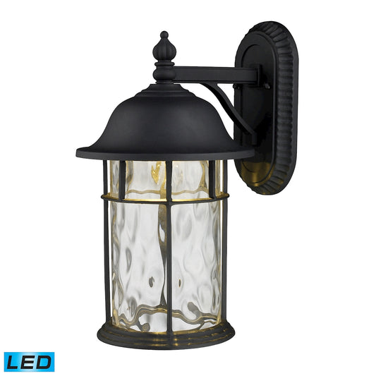 Lapuente 1-Light Outdoor Wall Lamp in Matte Black - Integrated LED ELK Lighting | Wall Lamps | Modishstore
