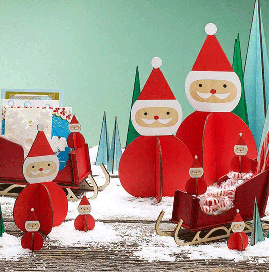 Nordic Santa-Med Set of 12 by Texture Designideas | Ornaments | Modishstore