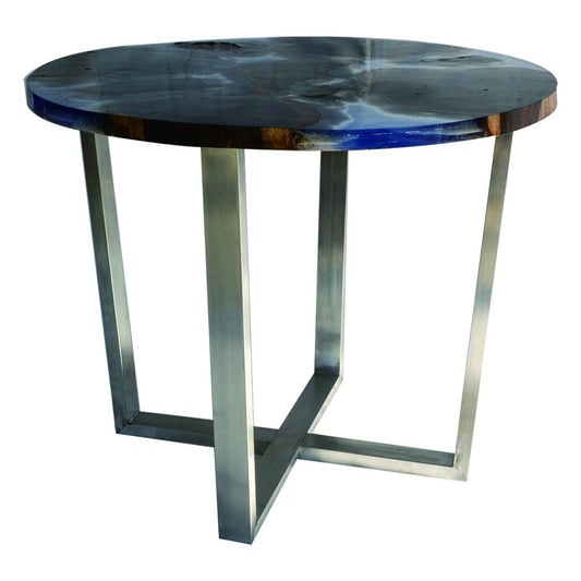 A&B Home Light Blue Resin Side Table | Side Tables | Modishstore