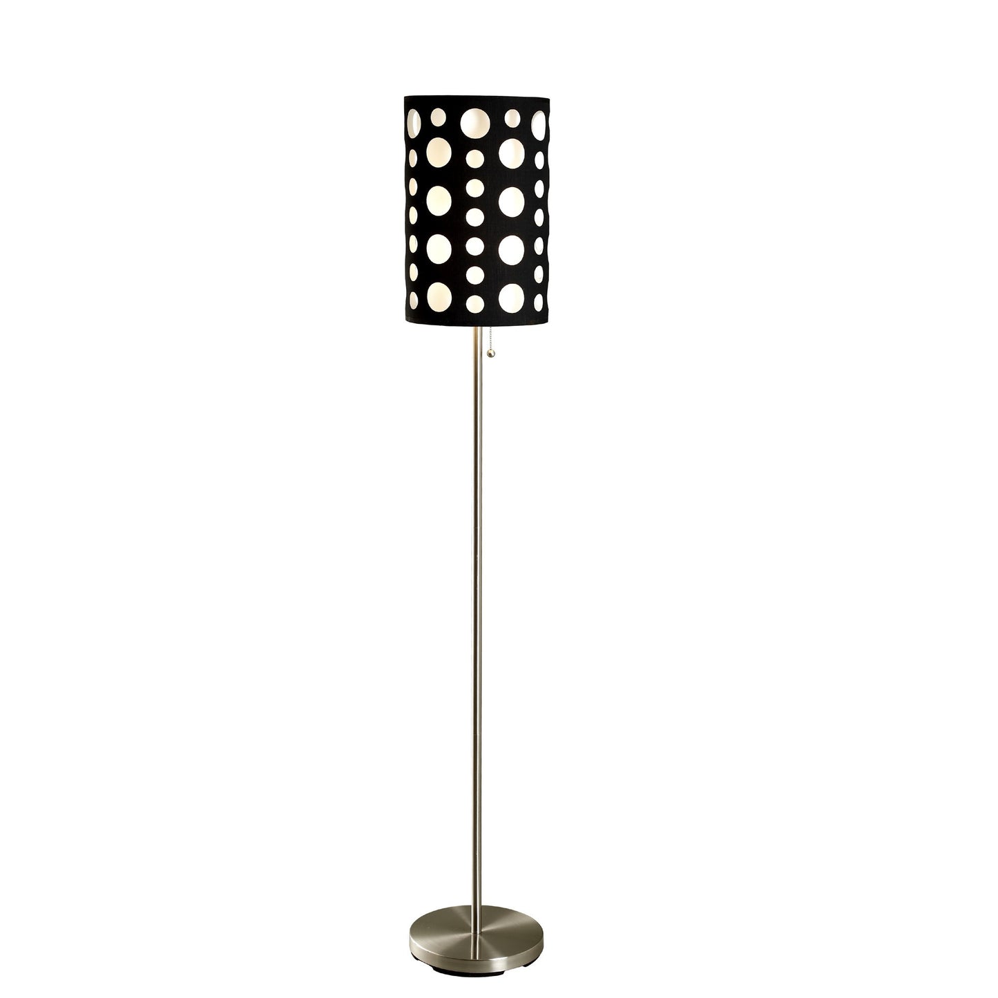 66" Steel Novelty Floor Lamp With Black And Green Drum Shade By Homeroots | Floor Lamps | Modishstore - 14