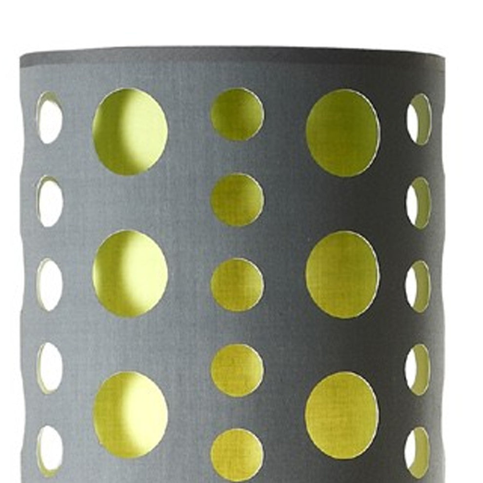 66" Steel Novelty Floor Lamp With Black And Green Drum Shade By Homeroots | Floor Lamps | Modishstore - 21